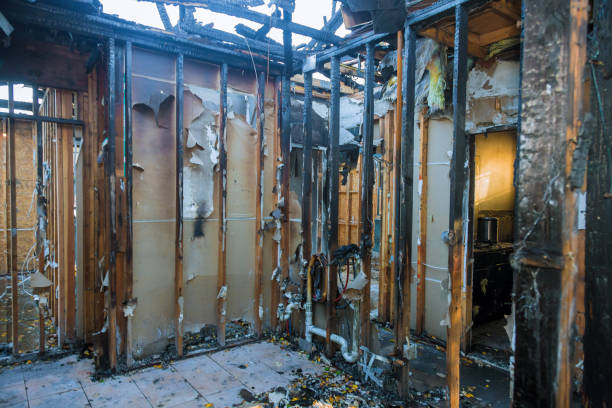 Professional Fire Damage Assessment technician working in West Loch Estate, HI